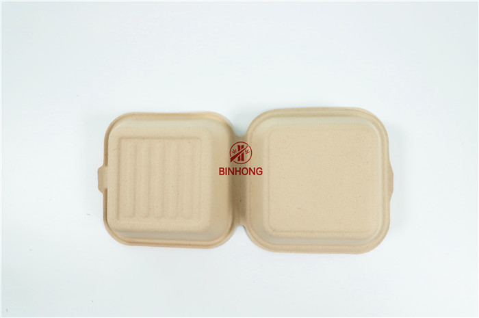 Kapaklı Biyobozunur Take Away Kutusu Sürdürülebilir Fast Food Paketleme