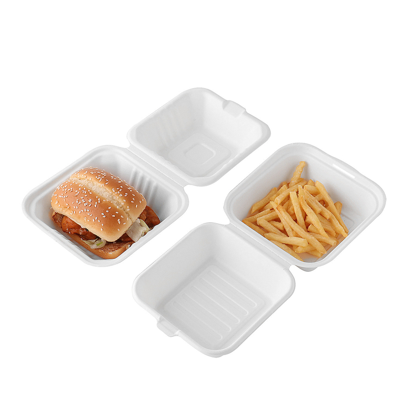 Geri Dönüşüm Take To Go Şeker Kamışı Bagasse Biyobozunur Take Away Kutusu Tek Kullanımlık
