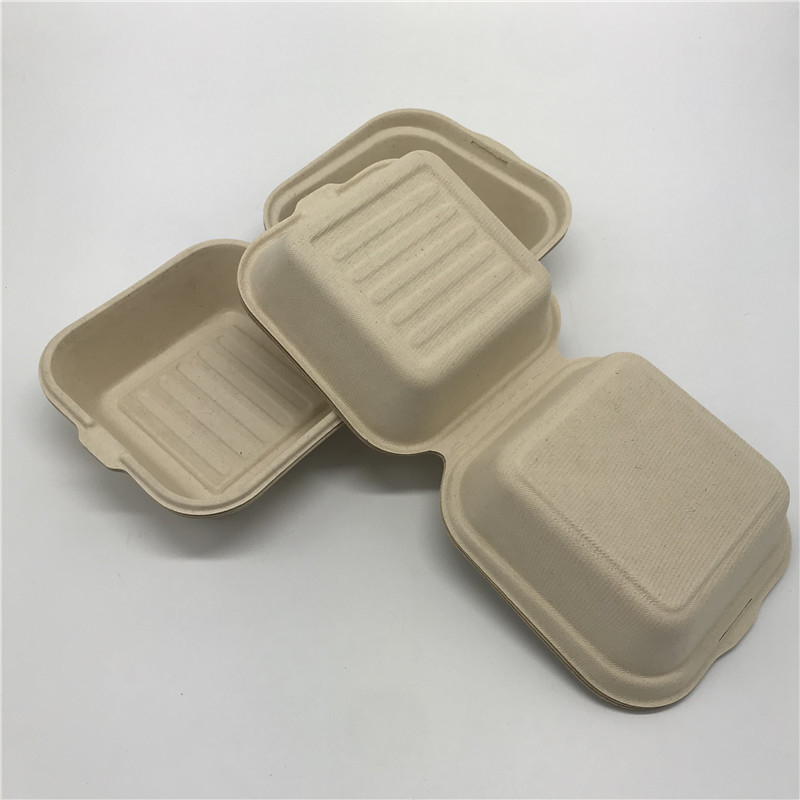 Buğday Samanı Paket Servis Gıda Kabı Burger Kutusu Biyobozunur Tek Kullanımlık