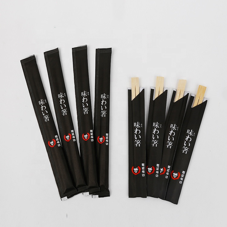Doğal Yarım / Tam Kağıt Bambu Tek Kullanımlık Bambu Çubuklarını Özel Logo