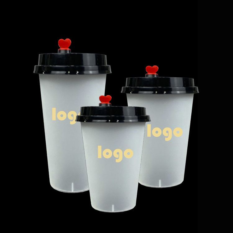 BPA Free PP Tek Kullanımlık Sütlü Çay Bardakları 1oz Kapaklı