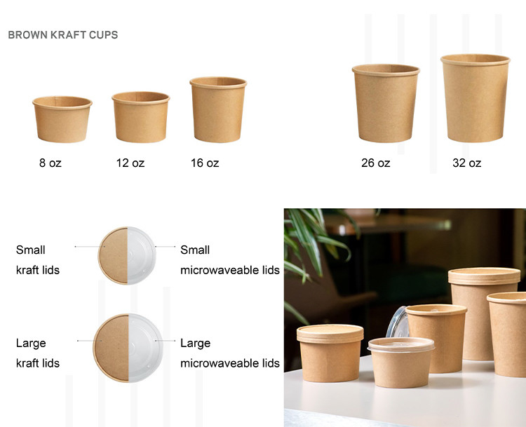 Gıda Ambalajı için Çevre Dostu Biyobozunur Take Away Box 360-2000ml Boyut