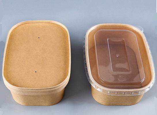 Dikdörtgen Kraft Kağıt Pirinç Kutusu Bento 500ml 650ml 750ml 1000ml