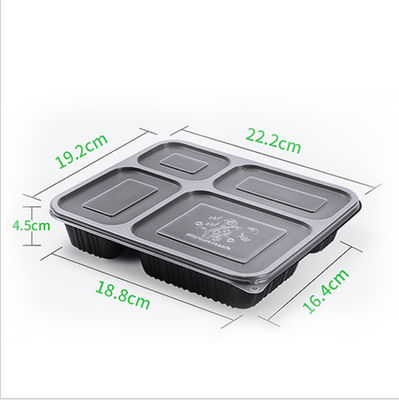 Mikrodalgaya Uygun PP Tek Kullanımlık Gıda Kabı 500 650 750 1000ml